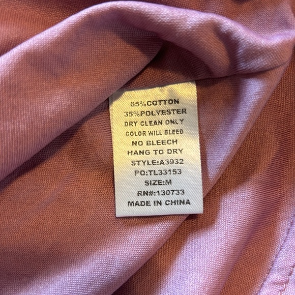 Umgee: Fit & Flare Mauve Sheer Embroidery Sleeveless Dress, Size Medium - Picture 15 of 15